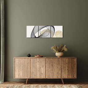Obraz - Kształty geometryczne N⁰3 (z zegarem) (90x30 cm)