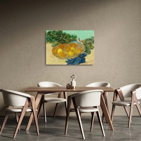 Obraz na szkle - Vincent van Gogh, Still Life of  Oranges and Lemons with  Blue Gloves, reprodukcje (70x50 cm)