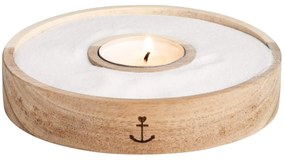 Świecznik ANCHOR z drewna i piasku