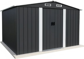 DOMEK NARZĘDZIOWY Z FUNDAMENTEM 308X270X192 CM ANTRACYT