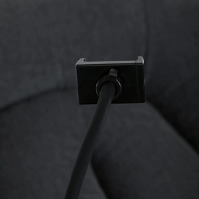 Elektryczny fotel z wbudowanym sterowaniem, szary