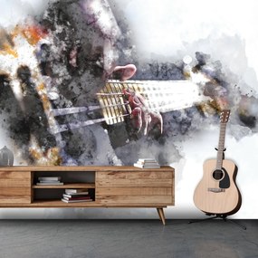 Fototapeta - Gitara, akvarel (196x136 cm)
