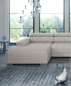 Narożnik CAMPO XL z elektryczną regulacją siedziska Prawostronny w tkaninie MEMPHIS 04 WERSAL