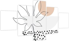 Obraz - Line art flowers N⁰3 (125x70 cm)