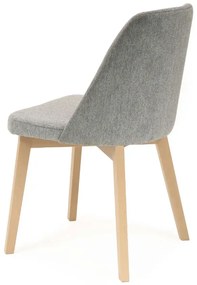 Szare krzesło drewniane do stołu dąb artisan L4-S79