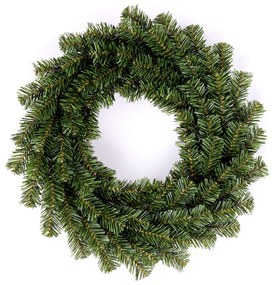 Sztuczny zielony wieniec bez ozdób, śr. 40 cm, śred. 40 cm