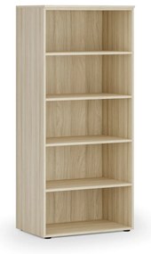 Regał biurowy PRIMO WOOD, 800 x 500 x 1781 mm, dąb naturalny
