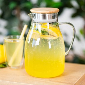 4Home Dzbanek szklany z pokrywką Bamboo Hot&Cool, 1,7 l