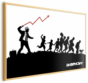 Plakat Wyścig 30x21 cm z ramą złotą bez marginesu ARTGEIST B