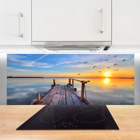 Szkło do Kuchni na Ścianę Most Wiszący nad Cieśniną