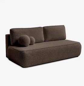 Sofa z Funkcją Spania ARVETO Mocca Boucle Nowoczesna