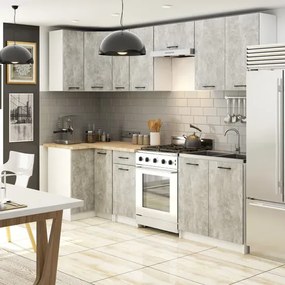 Wąska górna szafka kuchenna beton 30 cm B4-P24