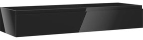Mexen Orio szafka łazienkowa podumywalkowa 140 cm, 1 szuflada, czarna połysk - 91A10-14023-1-BF70