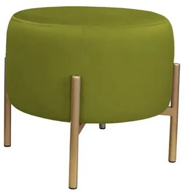 Pufa WILFRED BL VELVET oliwkowa/złota ATOS