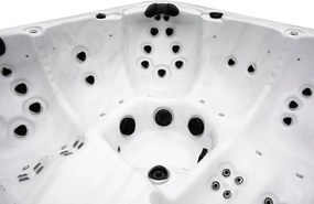 JACUZZI OGRODOWE PREMIUM WANNA  SPA 5-OSOBOWA WHITE OBUDOWA BROWN 195x195 CM