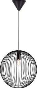 Nordlux - Lampa wisząca na lince BERONI 1xE27/60W/230V czarna śr. 35 cm