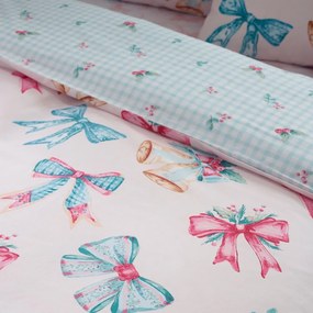 Różowa pościel dwuosobowa 230x220 cm Bows And Bells – Catherine Lansfield