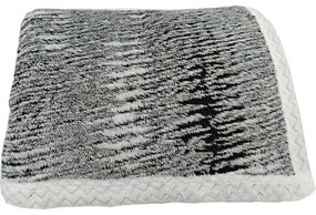 Koc z owczej wełny Marmur czarny, 150 x 200 cm