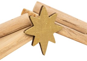 Szopka bożonarodzeniowa + 7 figurek, 30 x 18 cm