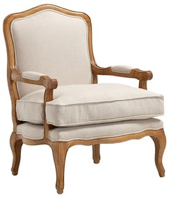 Fotel z lnu MAHAUX - Beżowy