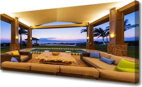 Zdjęcie na płótnie Słoneczne Patio pod Palmami