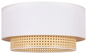 Duolla - Lampa sufitowa BOHO 3xE27/15W/230V pr. 60 cm krem/rattan
