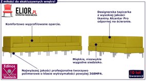 Nowoczesny 7-osobowy zestaw wypoczynkowy Marsala 3X - Żółty