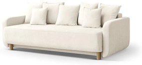 Kremowa rozkładana sofa ze schowkiem 231 cm Elen – Micadoni