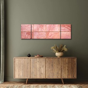 Obraz - Różowe, marmurkowe płytki (170x50 cm)