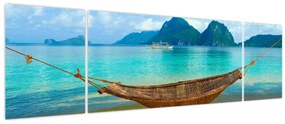 Obraz - Hamak na plaży 3 (170x50 cm)