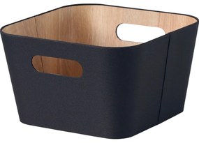 Kitchisimo Zestaw 2 koszy do przechowywania 27 × 27 × 16 cm, czarny, M