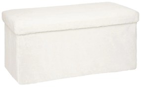 Pufa ze schowkiem Ezzio, materiał z efektem boucle, 78 x 38 x 38 cm