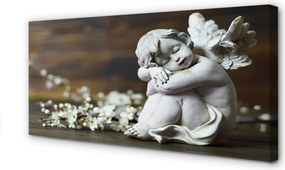 Obraz canvas na ścianę Śpiący Anioł w Kwiatach