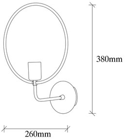 Czarny kinkiet Circle – Opviq lights