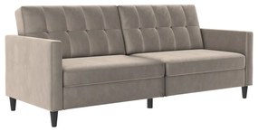 Beżowa aksamitna sofa 203 cm Hartford – Støraa