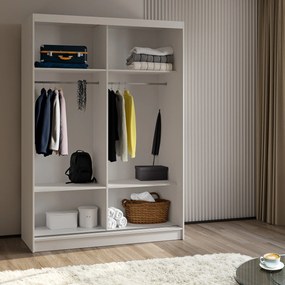 Szafa Przesuwna LAMELLO 150 cm z Lustrem Szafa Dwudrzwiowa Dąb artisan
