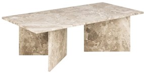 Beżowy marmurowy stolik 70x140 cm Vega – Actona
