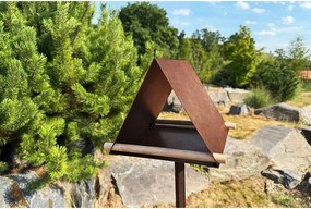 Vela Karmnik dla ptaków 25 x 25 x 20 cm, corten CORGARDEN 1041