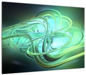 Obraz zielonej abstrakcji (70x50 cm)