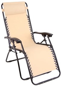 Fotel ogrodowy rozkładany Relax beżowy PATIO