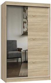 Szafa dwudrzwiowa przesuwna 120 cm dąb sonoma P2-L33