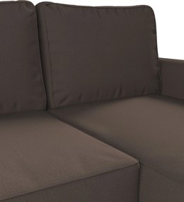 Pokrowiec na sofę Backabro rozkładaną z leżanką kolor brązowy tkanina strukturalna