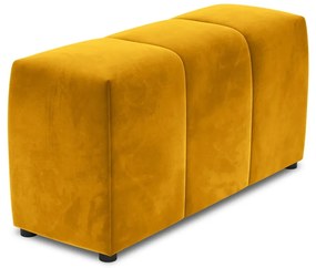 Żółty aksamitny podłokietnik do sofy modułowej Rome Velvet – Cosmopolitan Design