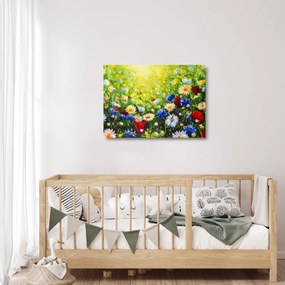 Obraz na szkle dzikich kwiatów (70x50 cm)