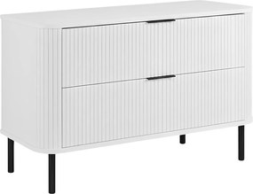 Szafka łazienkowa stojąca z szufladami i metalowymi nóżkami, kolor Biały, uchwyt czarny, nóżki czarne, 100 x 41,5 x 66,7 cm