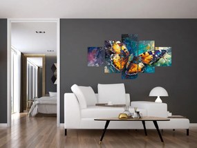 Obraz - Motyl, obraz olejny (125x70 cm)