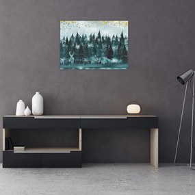 Obraz - Zwierzęta w lesie (70x50 cm)