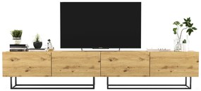 Zestaw szafek rtv na nóżkach dąb artisan - Merol 9X