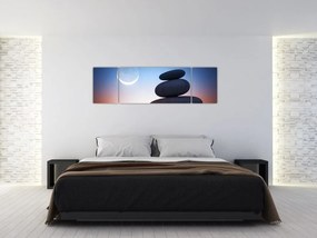 Obraz ułożonych kamieni jeden na drugim (170x50 cm)