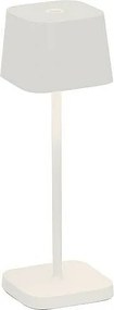 Lampa stołowa LED Zafferano OFELIA PRO MICRO z możliwością ładowania i ściemniania, biała